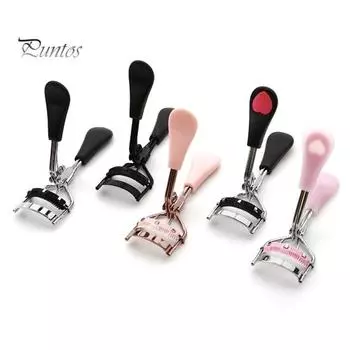 Щипцы для завивки ресниц Долговечный эффект с кистью Декор в форме сердца Эргономичная ручка Широкоугольная эластичная пружина Автоматический отскок Портативный Нержавеющая сталь Водонепроницаемая D