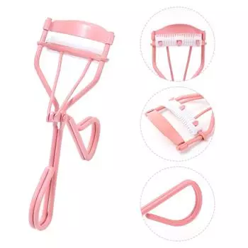 Щипцы для завивки ресниц из нержавеющей стали с расческой Частичные щипцы для завивки натуральных ресниц Стойкая стереоскопическая укладка портативный инструмент для макияжа накладных ресниц Красота студент-новичок розовый