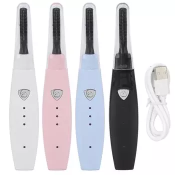 Щипцы для завивки ресниц с подогревом, USB перезаряжаемый электрический инструмент для завивки ресниц для длительного срока службы ресниц White