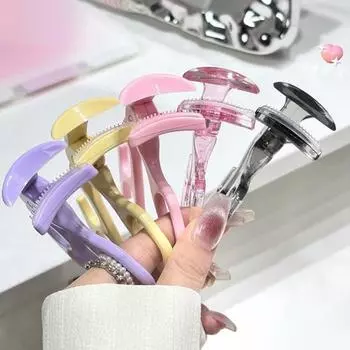 Щипцы для завивки ресниц с силиконовой расческой, портативная, дорожная, эргономичная ручка, зажим для ресниц, профессиональный, для начинающих розовый