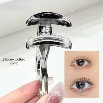 Щипцы для завивки ресниц с силиконовой расческой, портативная дорожная эргономичная ручка, профессиональный зажим для ресниц розовый