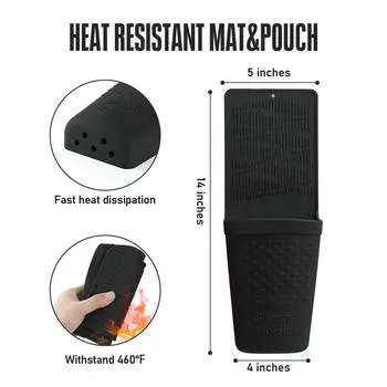 Щипцы для завивки, термоизоляция, силиконовый чехол, косметика, держатель для нагревательного инструмента, силиконовый чехол для хранения.
