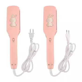 Щипцы для завивки волос 32 мм, 2 ствола, быстрый нагрев, 5 температурных режимов, керамическое покрытие, волнистая завивка EU Plug