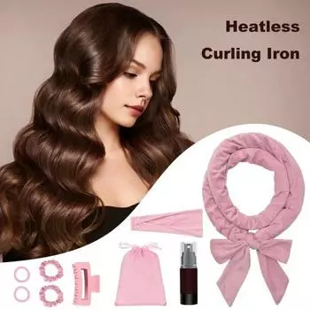 Щипцы для завивки волос без нагрева, щипцы для завивки волос без повреждения с зажимом для резинок для волос