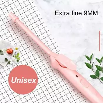 Щипцы для завивки волос Керамическая нагревательная пластина Безопасный Удобный Удобный в использовании инструмент для быстрой укладки волос Инструмент для завивки волос из АБС-пластика 9 мм щипцы для завивки волос для женщин розовый