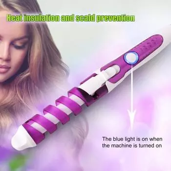 Щипцы для завивки волос с быстрым эффектом, парикмахерский аксессуар, простота в эксплуатации, прочный утюжок для завивки больших локонов для женщин фиолетовый