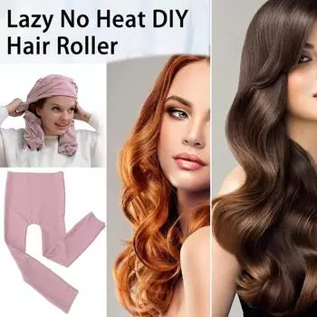 Щипцы для завивки волос, упругие, хорошие кудри, в форме брюк, мягкие, отличная пластичность, ткань для вьющихся волос, без нагревательных бигуди в форме брюк, парикмахерская чёрный