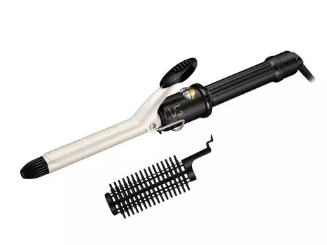 Щипцы для завивки волос Vidal Sassoon Curl, 19 мм, совместимы с Overseas, функция регулировки температуры, в комплект входит роликовая щетка, черный VSI-1913KJ