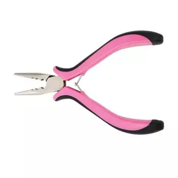 Щипцы-щипцы с 3 отверстиями, розовые зажимы для наращивания волос для микроколец/звеньев/бусин розовый