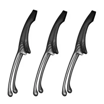 Щипцы ziyue Yakiniku из нержавеющей стали, отдельно стоящие палочки для еды на гриле для кемпинга, специальные щипцы для пасты Yakiniku, набор нескользящих (Круглый конец, 3-черный)