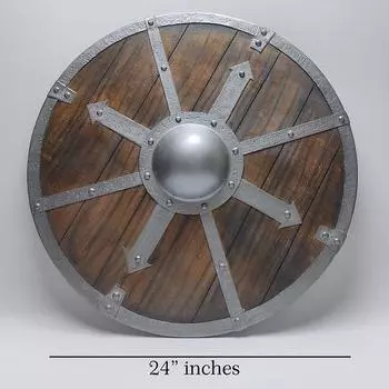 Щит-компас, деревянный щит, средневековый щит викингов, копия щита викингов, щит ворона из Вальхаллы,