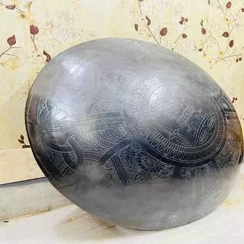 Щит с черной античной отделкой, чугунный щит, пожирающий щит, средневековый щит