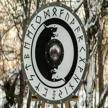 Щит Викингов Деревянный Скандинавский Щит Викингов Лагерта Исторический Щит Тамплиеров Древесина