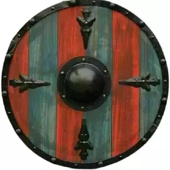 Щит викинга деревянный средневековый круглый скандинавский боевой доспех воина ручной работы 24 дюйма