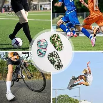 Щитки для мини-футбола, щитки для голени для подростков и взрослых, амортизирующее защитное снаряжение для ног из ЭВА для тренировочных матчей по футболу S разноцветный