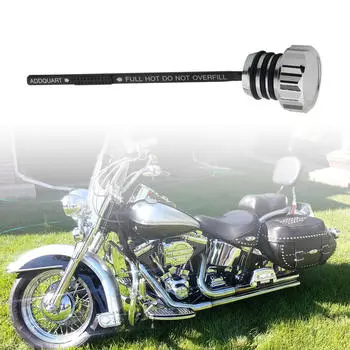 Щуп для измерения уровня моторного масла, простая установка, аксессуары для мотоциклов, замена алюминиевого сплава для FLT Flht серебряный