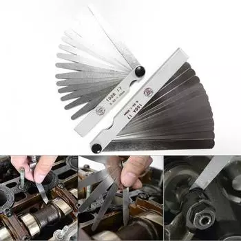 Щупы 17 лезвий 0,02-1,00 мм метрический щуп складной толщина зазор метрический наполнитель щупы для измерения инструмента