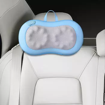 Shiatsu Back and Neck Massager Portable with Heat for Shoulders Foot Office синий