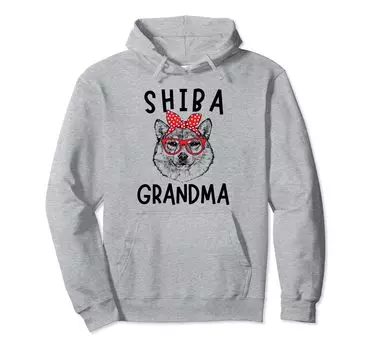 Shiba Grandma Shiba Inu Dog Nana Day Hoodie Mother s серый
