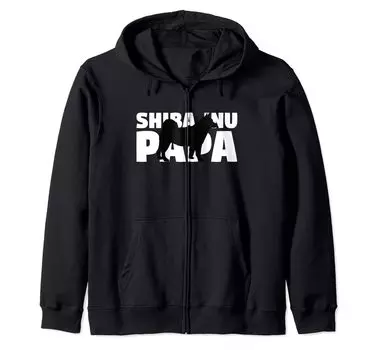 Shiba Inu Gift Dog Dad Shiba Inu Dad Zip Hoodie чёрный