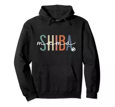 Shiba Inu Mom Shiba Inu Mom Day Hoodie Mother s чёрный
