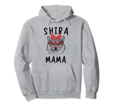 Shiba Mama Shiba Inu Dog Mama Day Hoodie Mother s серый