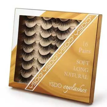 SHIDISHANGPIN16 Pairs Black Eyelashes Natural Long Multi-layer Fluffy Eyelashes 3D Thick Eyelashes Handmade False Eyelashes (L203)