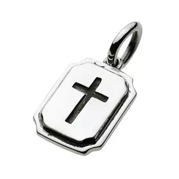 Shield Cross Plate Pendant fp0138 [Figmart] [Silver Accessory]