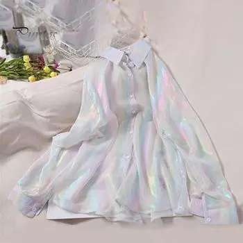 Шифоновая рубашка с защитой от солнца, женская однотонная галстук-бабочка с рукавами 3/4, повседневная блузка, легкая дышащая куртка-кардиган, универсальная весна-лето-осень 2XL белый