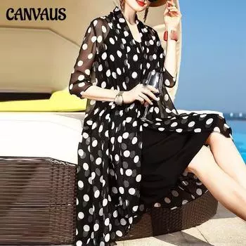 Шифоновая солнцезащитная одежда, женская летняя тонкая длинная шаль, рубашка с кондиционером, кардиган, женские длинные рукава