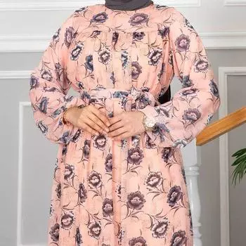 Шифоновое платье Hijab с цветочным узором