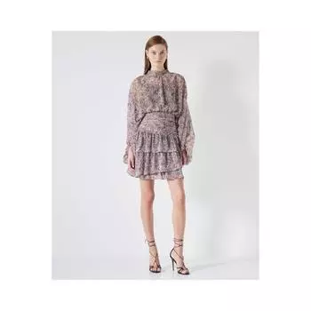 Шифоновое платье с рисунком