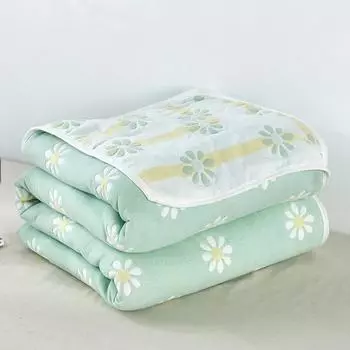 Шифоновое полотенце, 6-слойное хлопковое одеяло, для взрослых и детей, двуспальная кровать, кондиционер, тонкое пуховое одеяло, очень большое постельное белье. 90X100cm 1pc