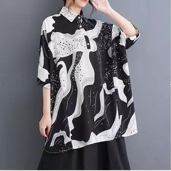 Шифоновые винтажные топы с цветочным принтом больших размеров с коротким рукавом, женская повседневная свободная летняя футболка