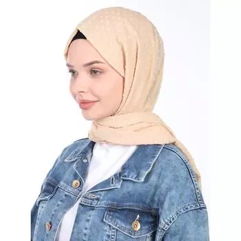 Шифоновый платок Miray Ptpt Темно-кремовый