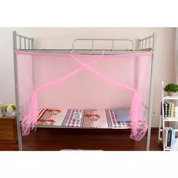 Шифрование Кровать 1,5 м Студенческое общежитие Противомоскитная вечеринка розовый