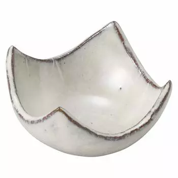 Shigaraki Ware Hechimon квадратная чаша для фасоли белая глазурь MR-3-3433