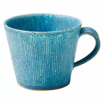 Shigaraki Ware Hechimon Mug Cup Blue Comb
