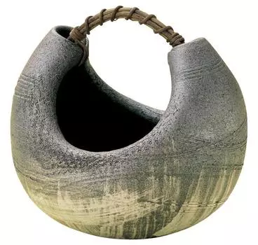 Shigaraki Ware Hechimon Vase Ibushi Bend 1-2585