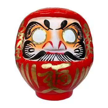 Shigeta Made in Traditional Crafts 15cm Size for Family Good and Daruma, Japan, Takasaki, Japan, Figurine, Tall, 3, Red, Safety, Luck, Fortune,