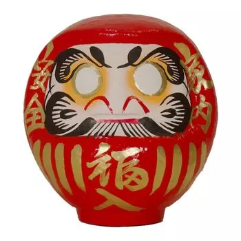 Shigeta Made in Traditional Crafts 17cm Size for Family Good and Daruma, Japan, Takasaki, Japan, Figurine, Tall, 4, Red, Safety, Luck, Fortune,