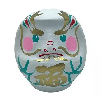 Shigeta Сделано в 12 см Размер Зодиака для Семьи Хорошее и Традиционное Ремесло Дарума, Япония, Такасаки, Япония, Высокий, Дарума, Дракон, 2, Белый, Безопасность, Удача, белый