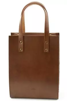 SHIKAKU TOTE Genuine Leather S Chocolate [Tideway] TW-T2796-CH