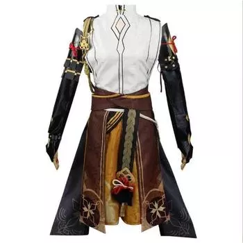 Shikanoin Heizou Косплей Игра Genshin Impact Косплей Костюм Детективная Боевая Униформа Парик Костюм Хэллоуин Одежда Костюмы XS чёрный