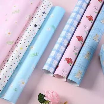 Шикарная белая крафт-бумага для упаковки: Милый букет и обложка книги Average mixed hair