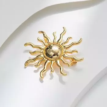 Шикарная брошь-подсолнух для модных пальто, свитеров и рубашек — дизайн во французском стиле