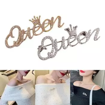 Шикарная булавка, блестящая, 2 цвета в стиле ретро серебряный