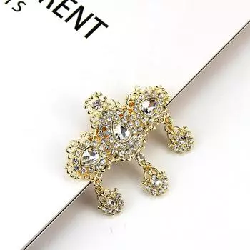 Шикарная хрустальная брошь, булавки для женщин, этнические свадебные украшения, золотой цвет, полный горный хрусталь, подарок для невесты в богемном стиле зелёный