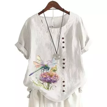 Шикарная и удобная белая хлопковая женская футболка с индивидуальным принтом S кофейный