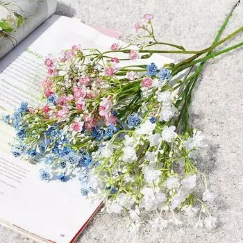 Шикарная искусственная гипсофила Vivid No Water Immortal жёлтый